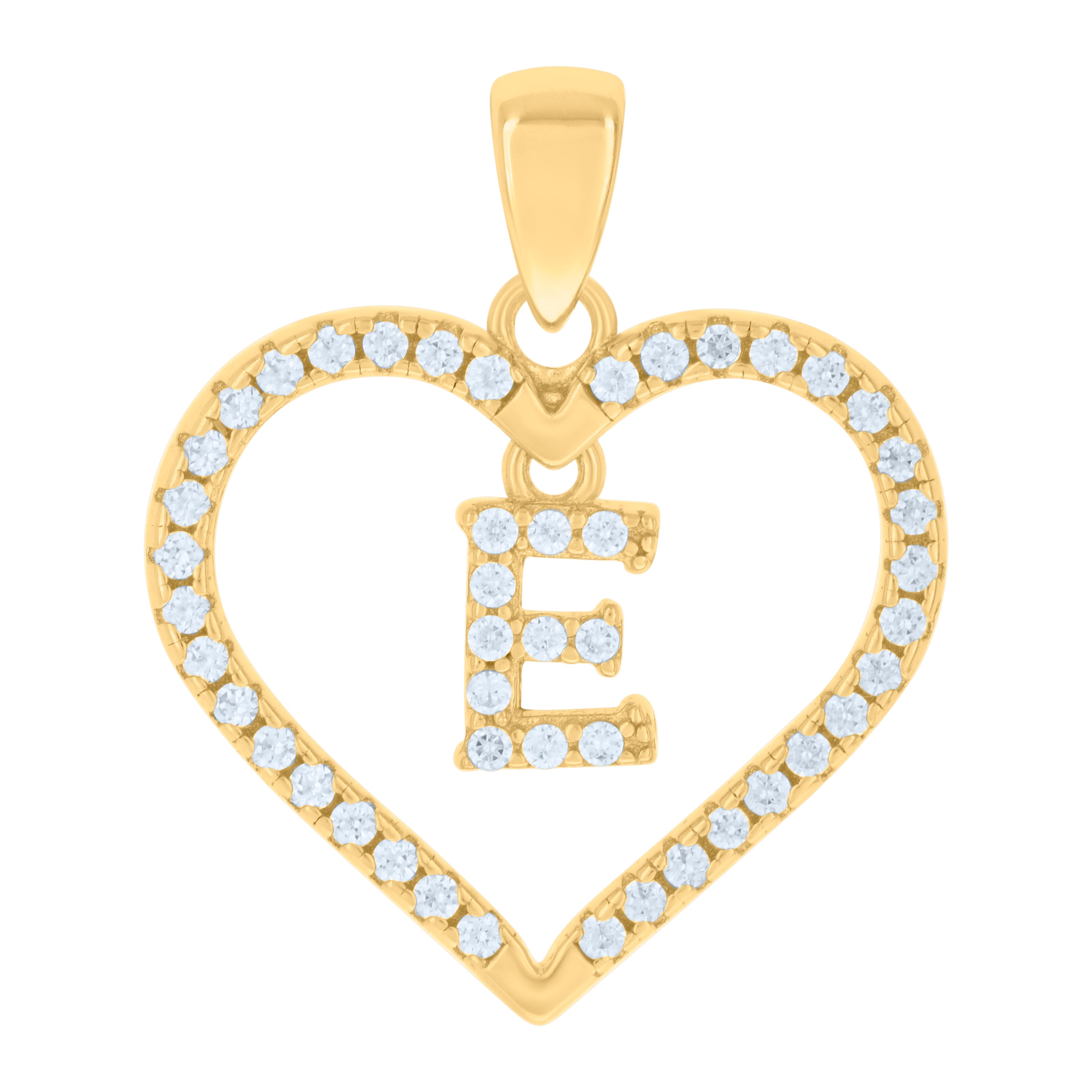 925 Sterling Silver Pendant "E"