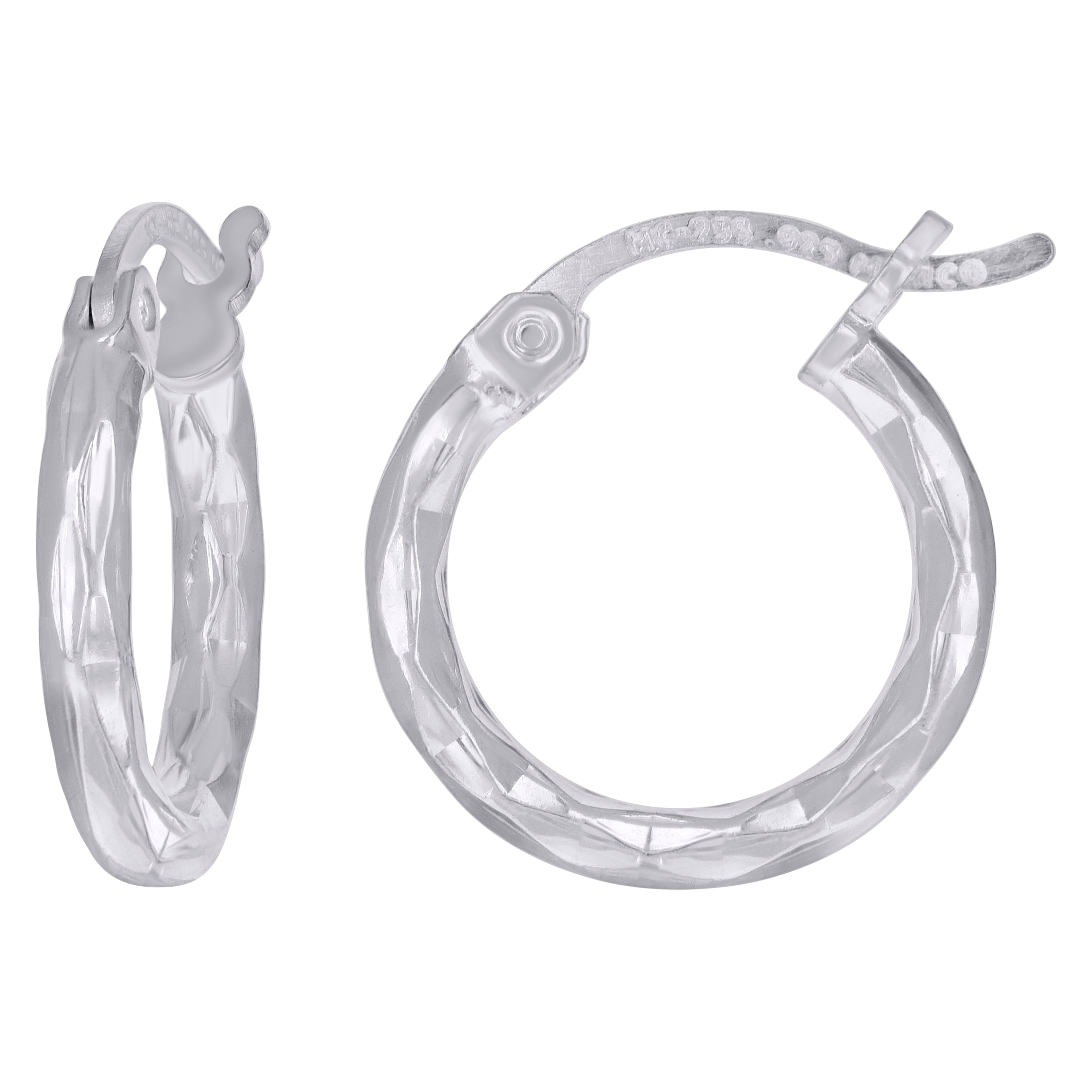 925 Sterling Silver 2mm Hoop Earring Silver Finiis
