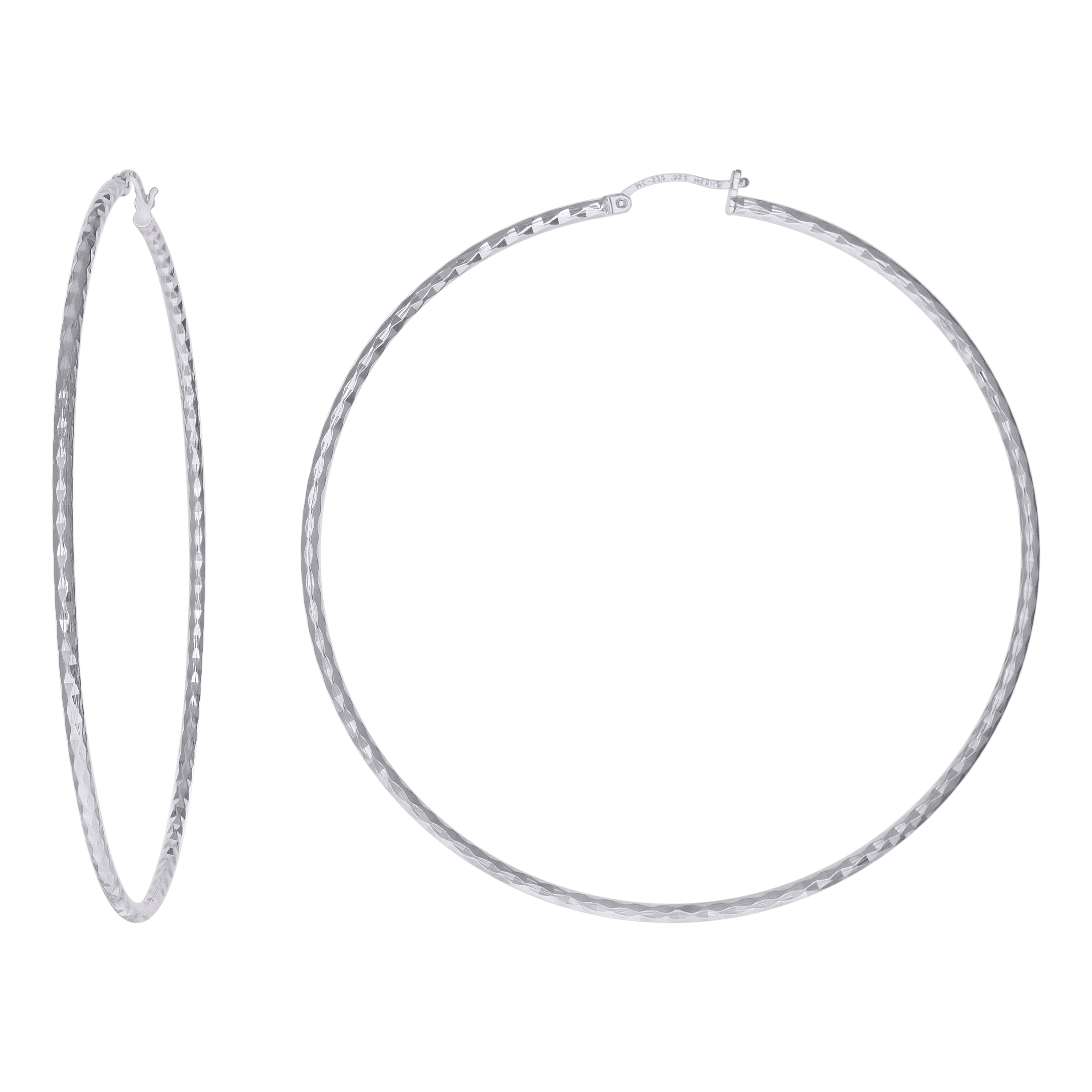 925 Sterling Silver 2mm Hoop Earring Silver Finiis
