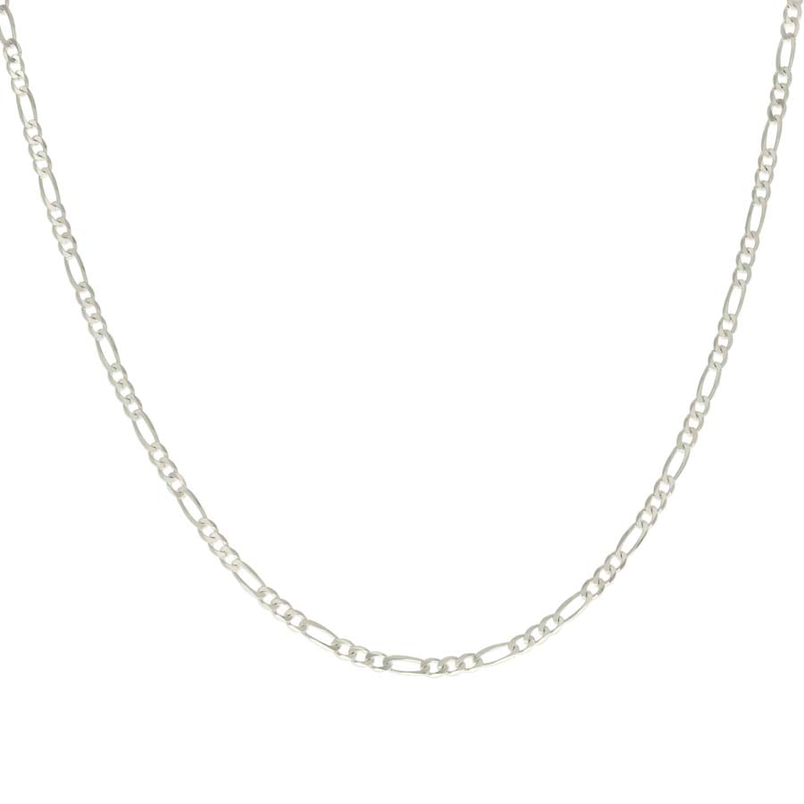 925 Sterling Silver Solid Classic Figaro Silver Plated 080 3.0mm
