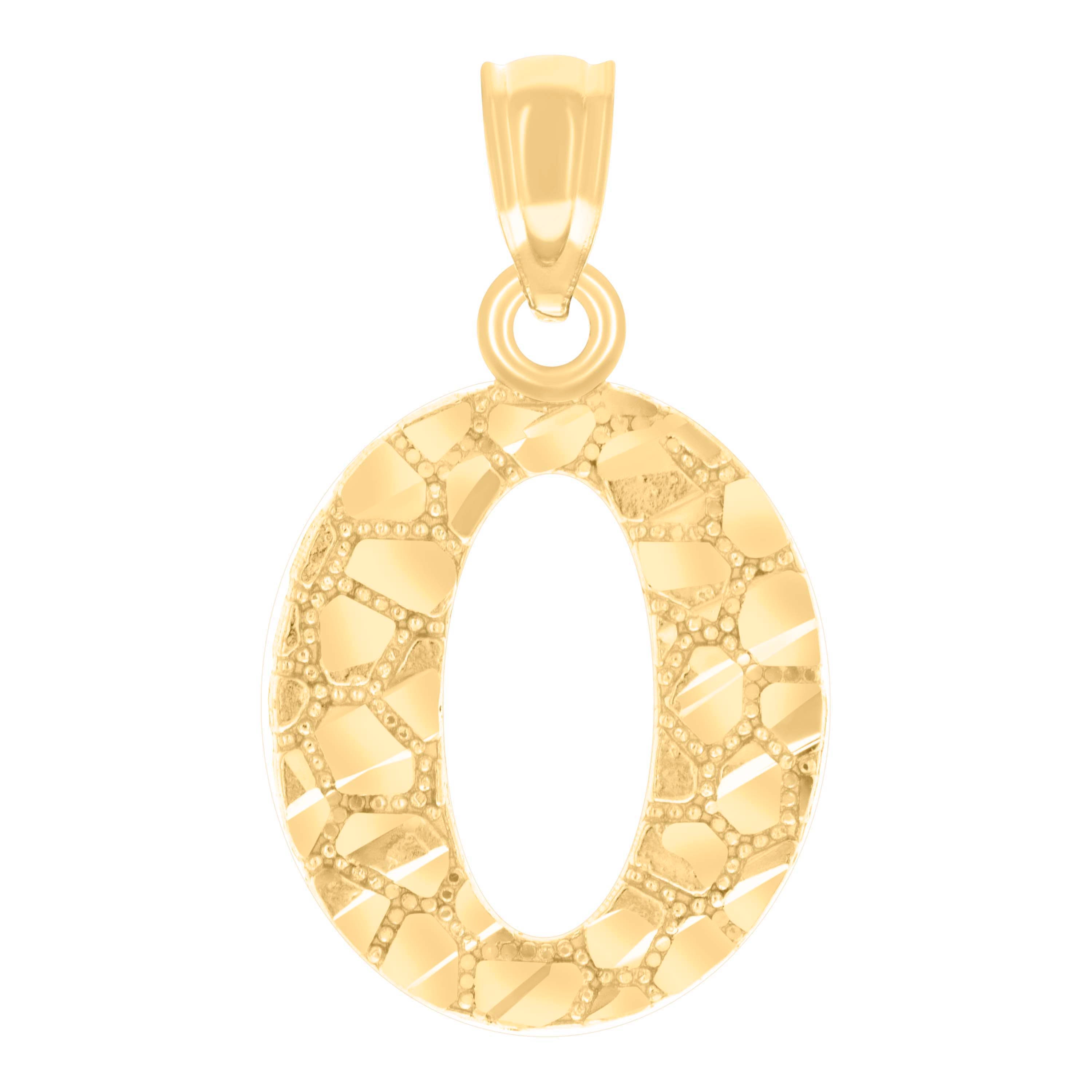14Kt Gold Pendant Initial "O"