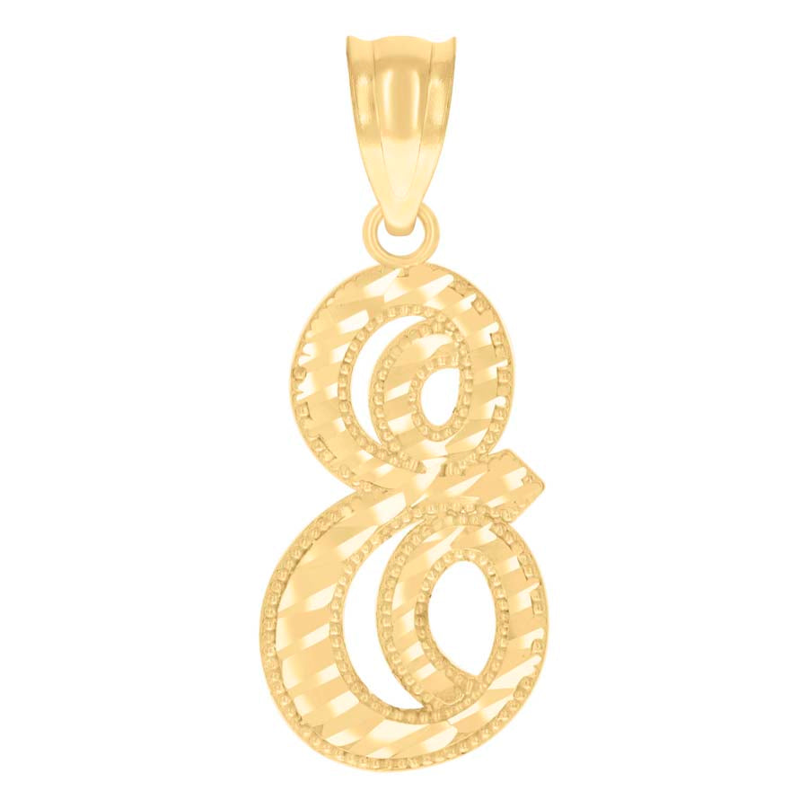 10Kt-Gold Initial"E" Pendant