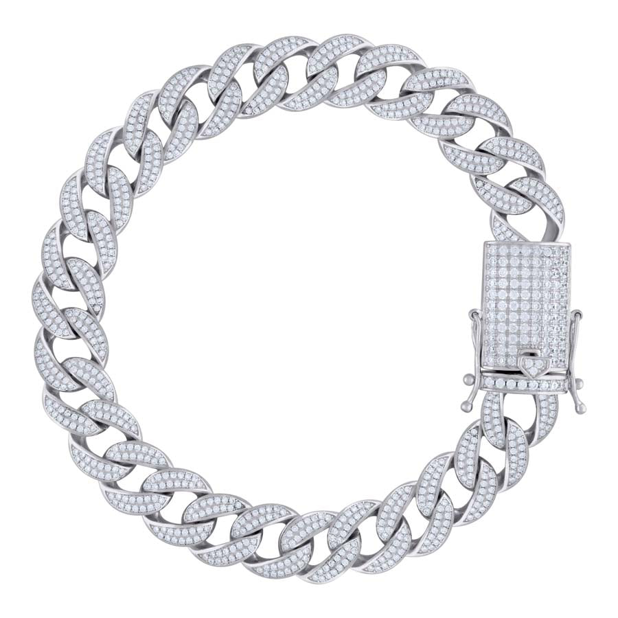 925 Sterling Silver Moissanite Miami Cuban Chain