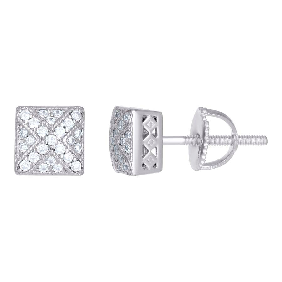 925 Silver Earrings With Moissanite Ctw 0.21
