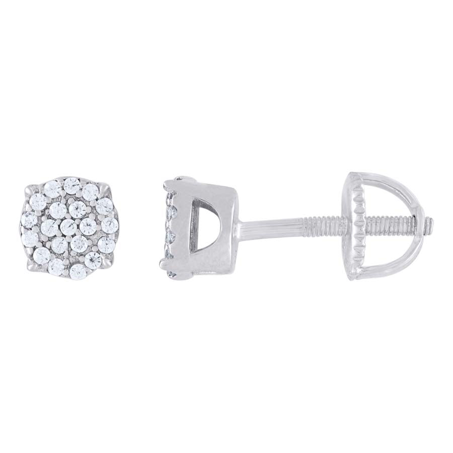 925 Silver Earrings With Moissanite Ctw 0.28