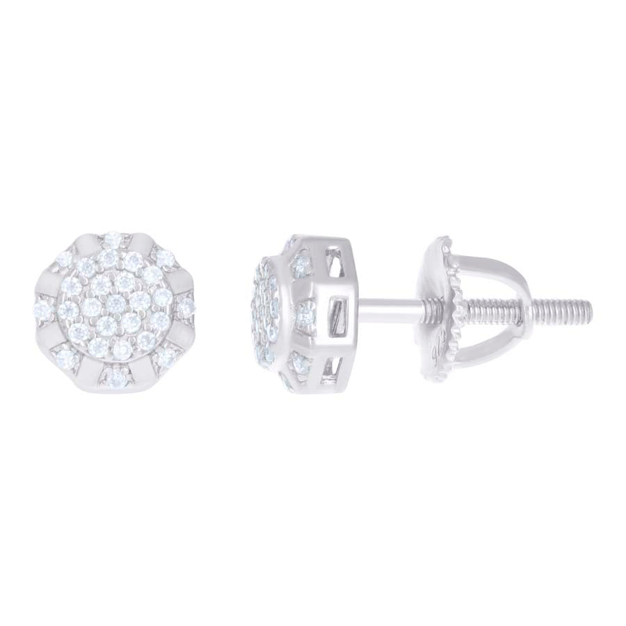 925 Silver Earrings With Moissanite Ctw 0.22