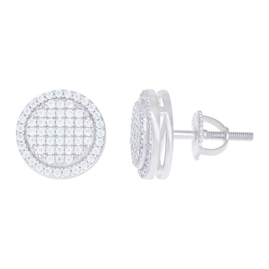 925 Silver Earrings With Moissanite Ctw 2.80