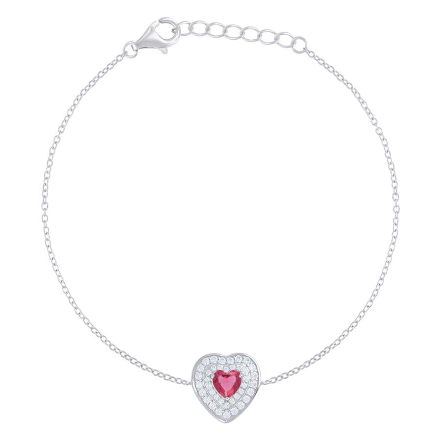 925 Sterling Silver Cz Bracelet 7.75"