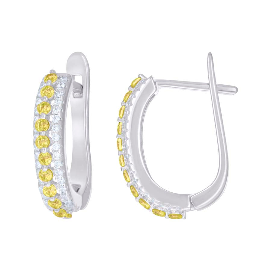 925 Sterling Silver Cz Earring
