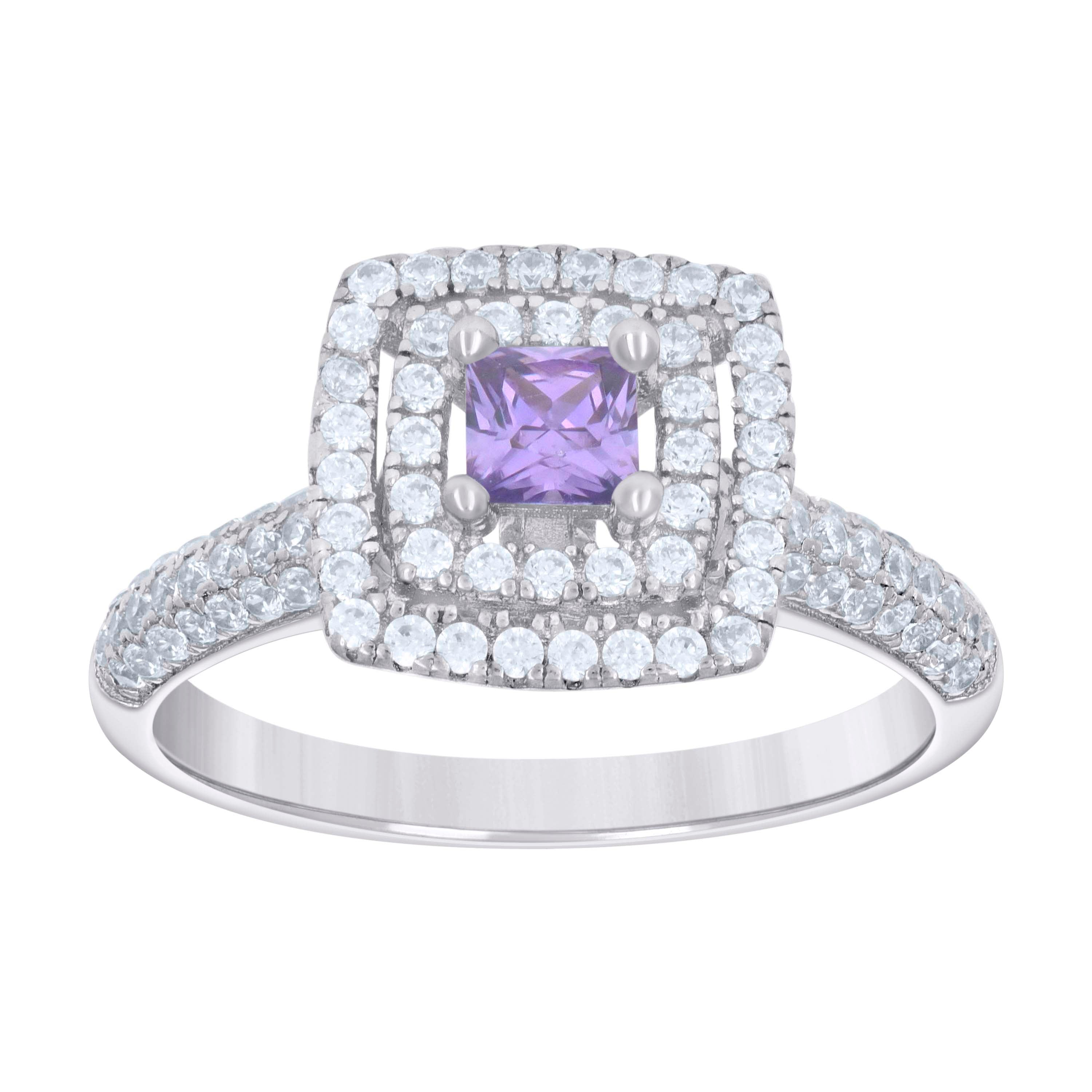 925 Sterling Silver Cz Ring S6-S9