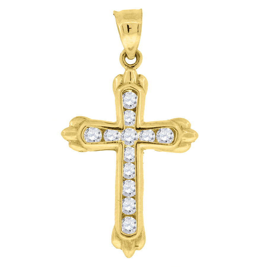 10Kt Gold Cz Pendant