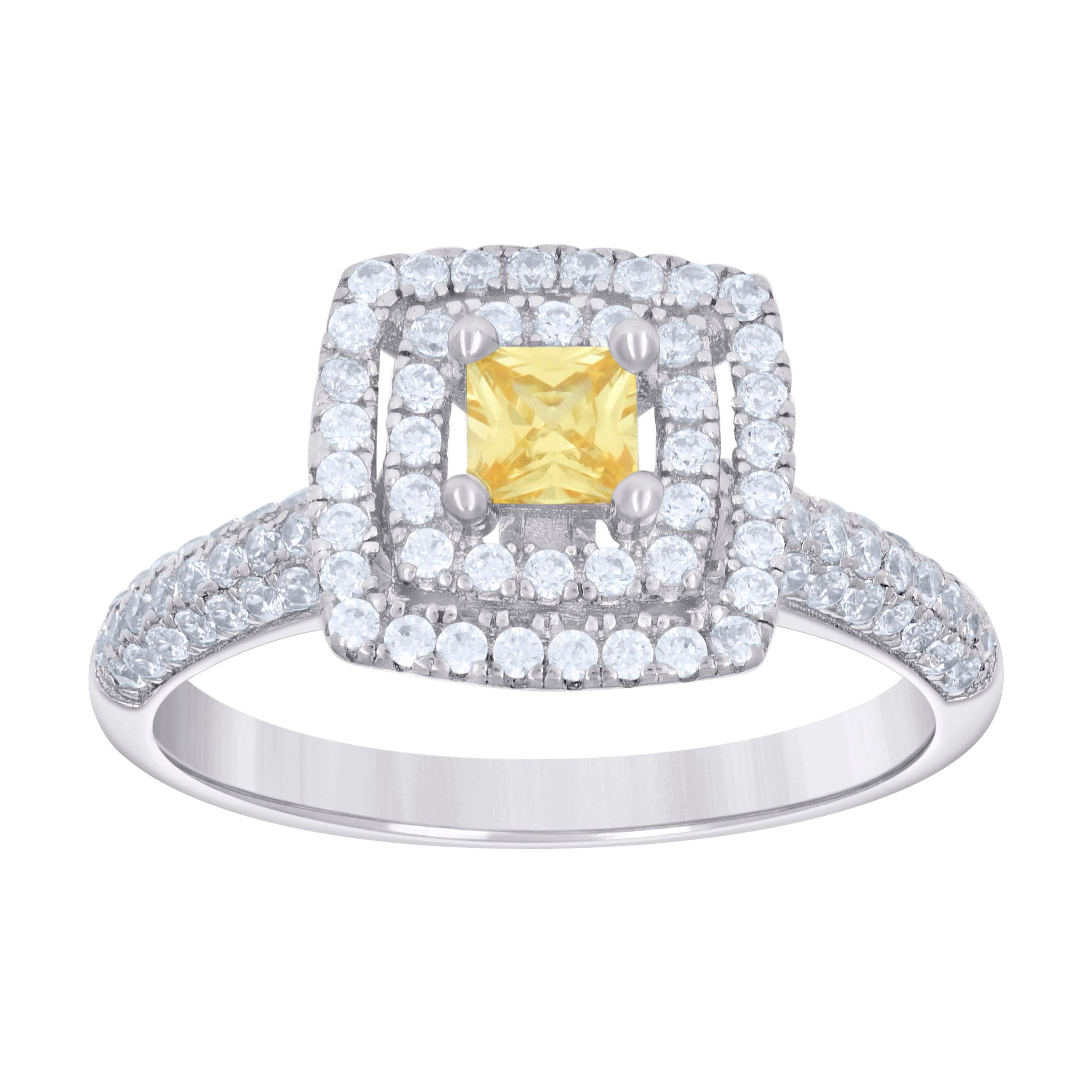 925 Sterling Silver Cz Ring S6-S9
