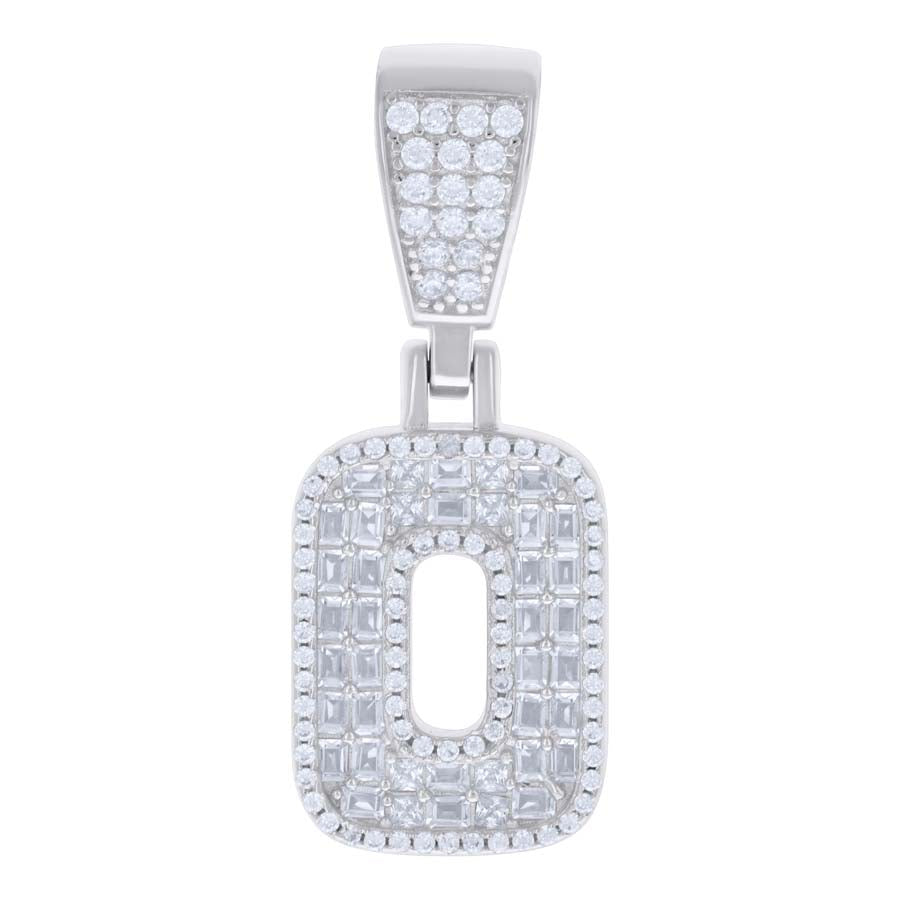 925 Sterling Silver Initial Pendant "O"