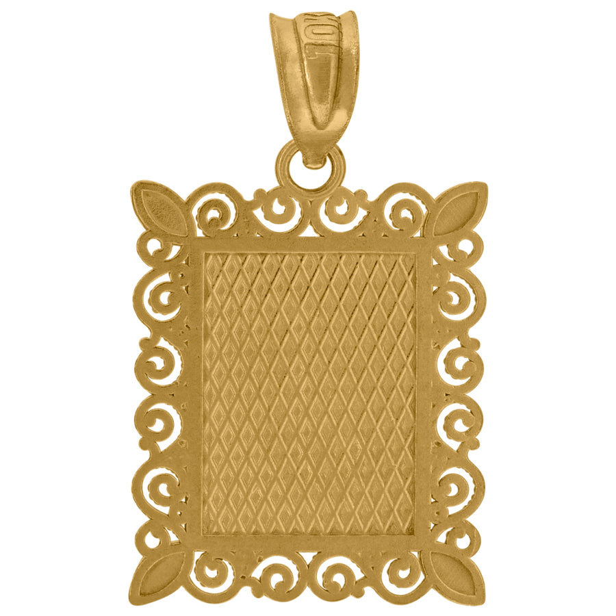 10K Gold Initial Letter "J" Pendant
