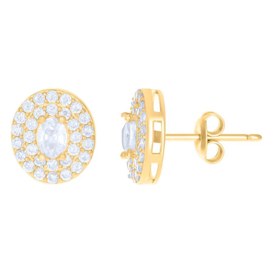 10Kt Gold Cz Earrings
