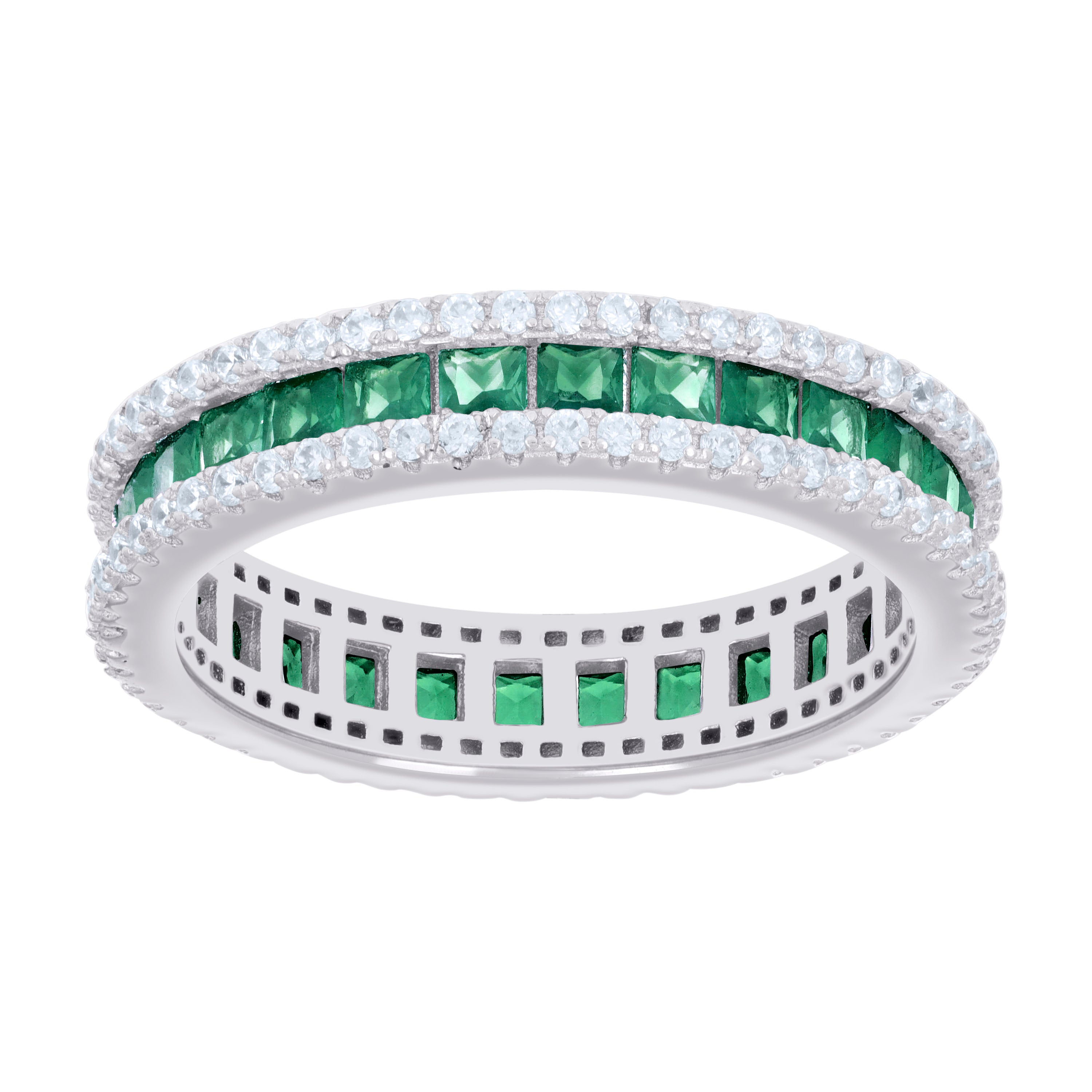 925 Sterling Silver Cz Ring S6-S9