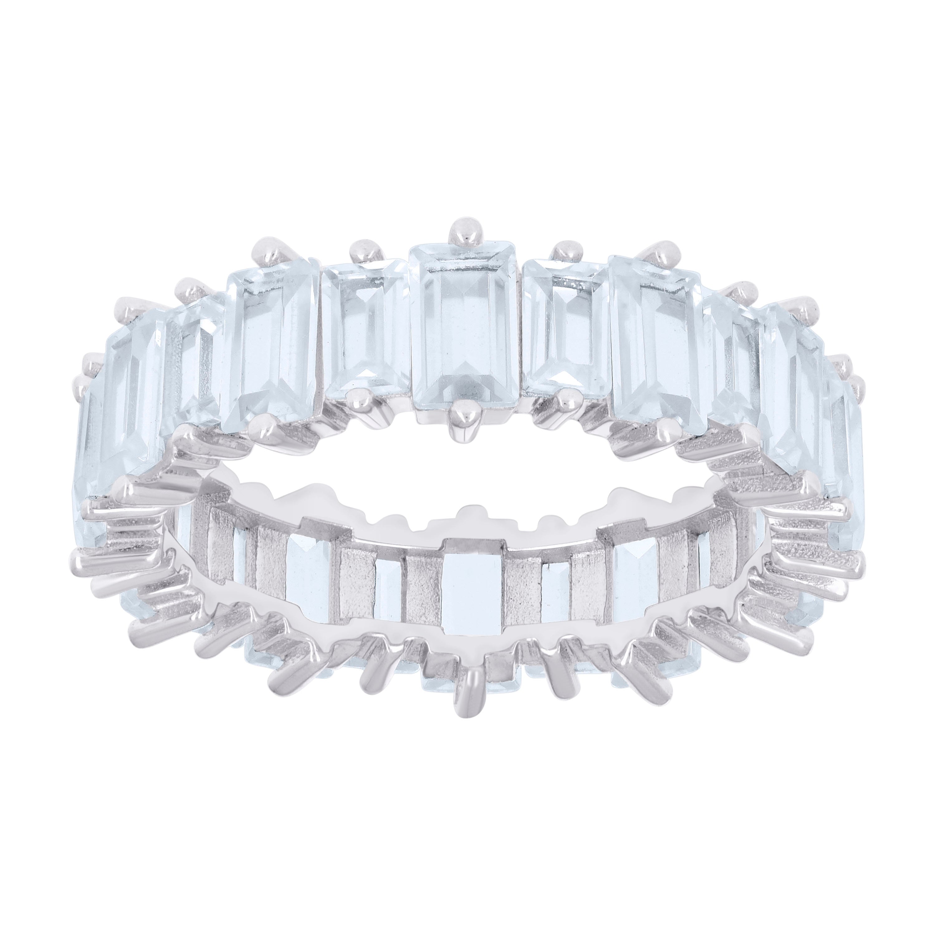 925 Sterling Silver Cz Ring S7-S10