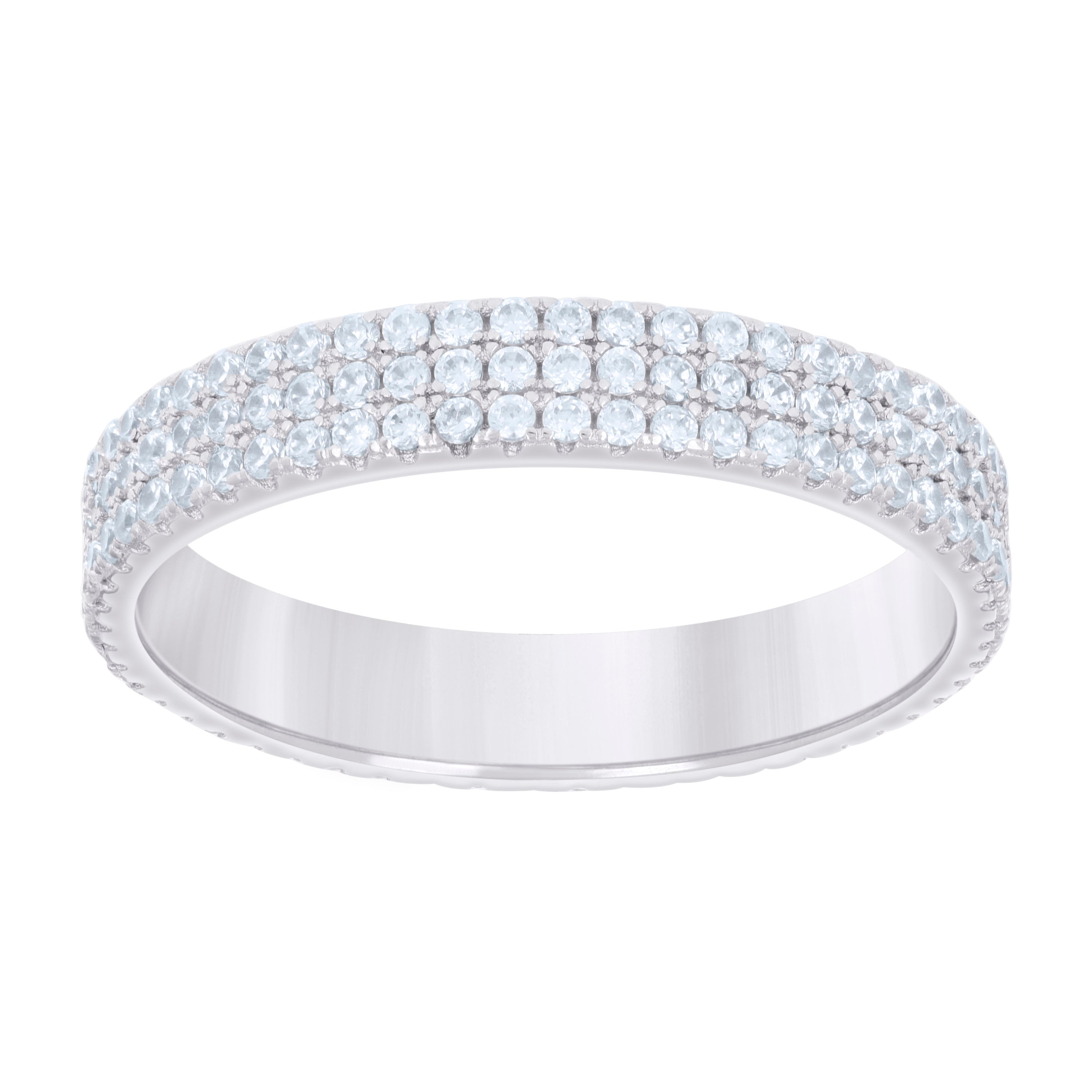 925 Sterling Silver Cz Ring S6-S10