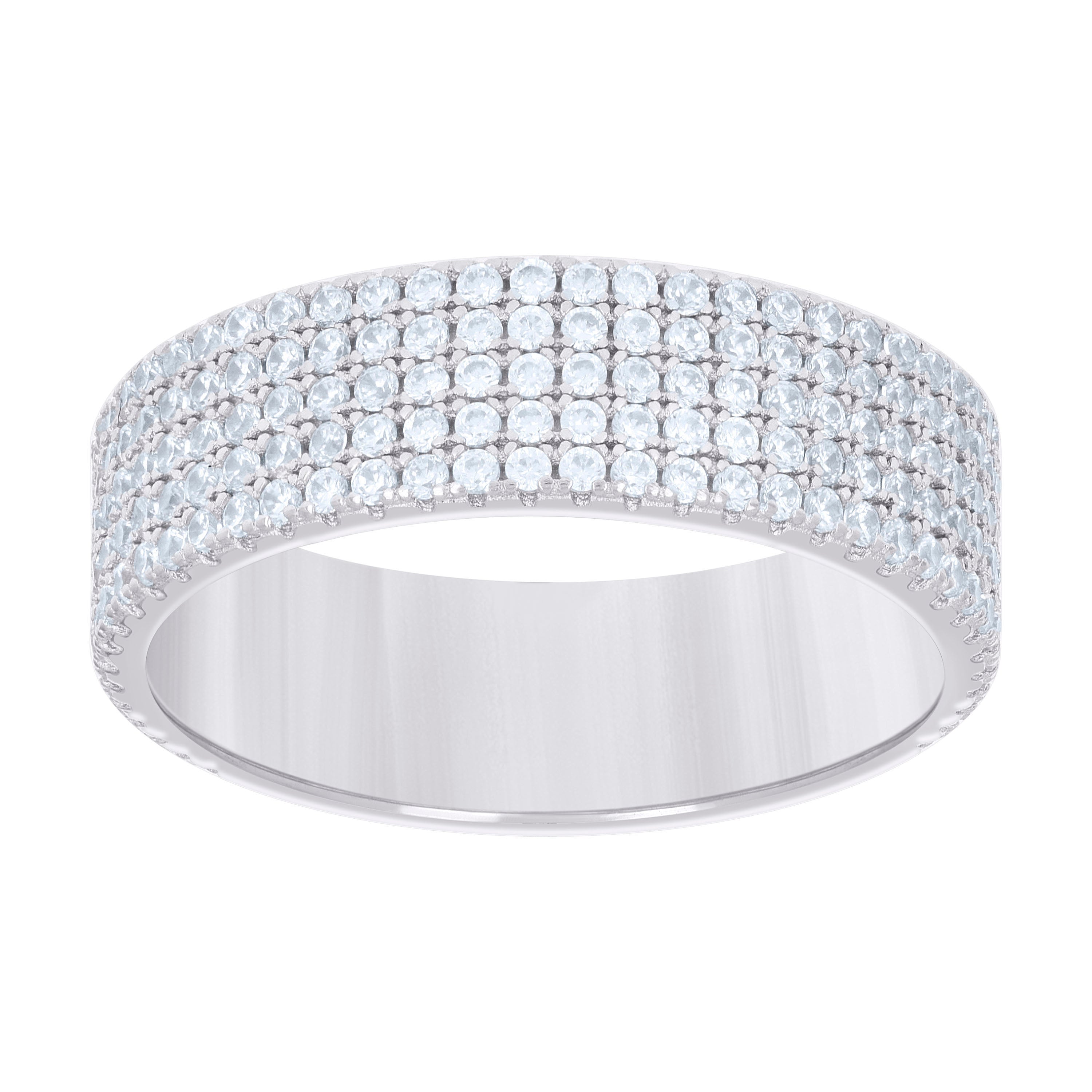 925 Sterling Silver Cz Ring S7-S12