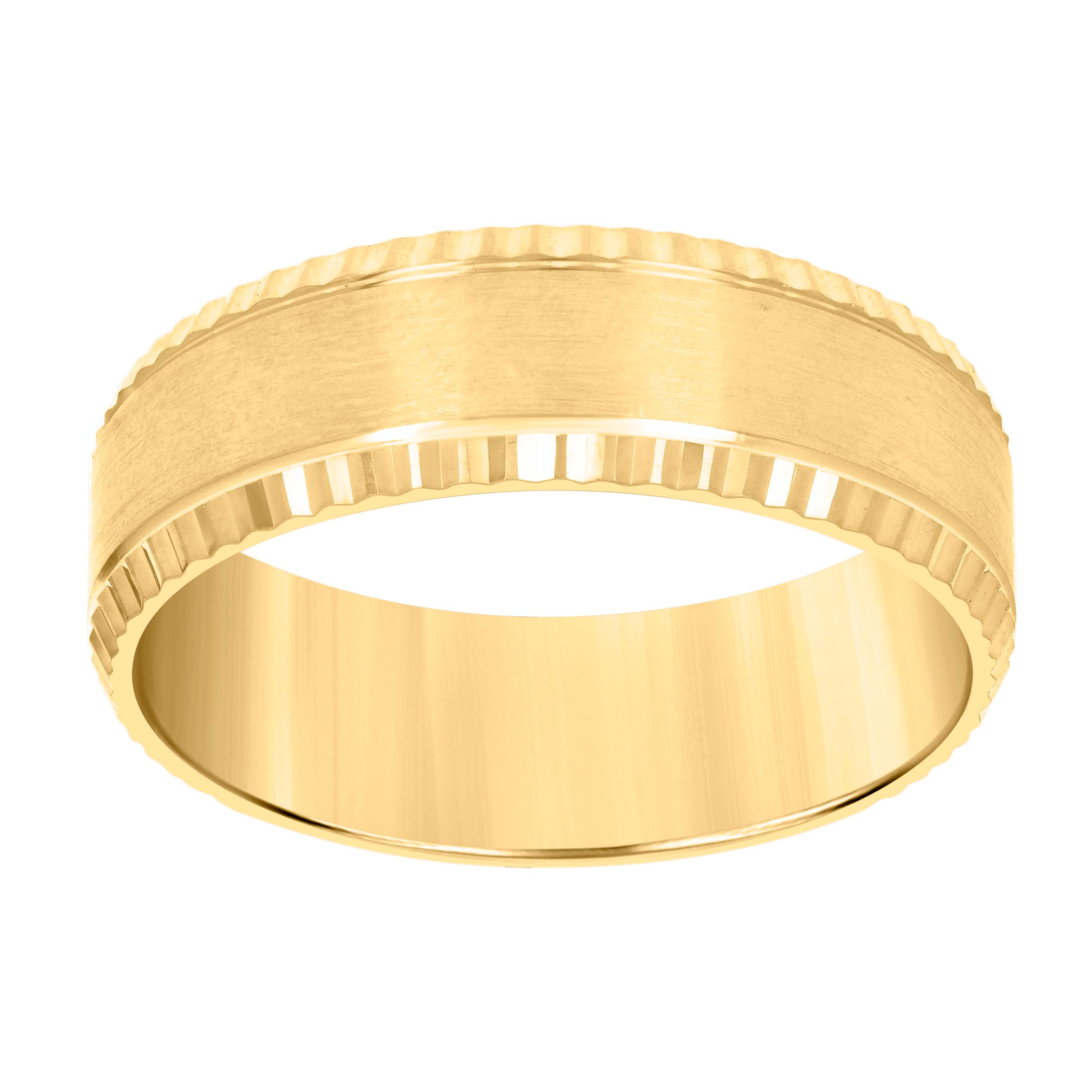 14Kt Gold Band Ring 8mm-S7-S13