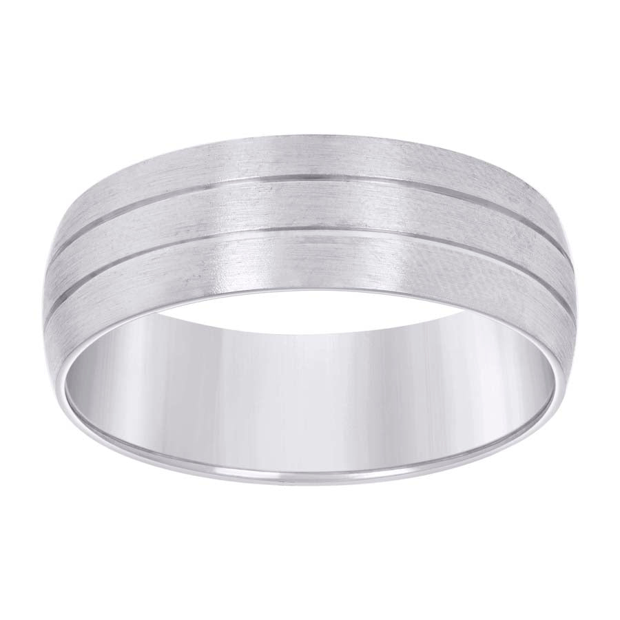 925 Sterling Silver Wedding Band 7mm S8-S14