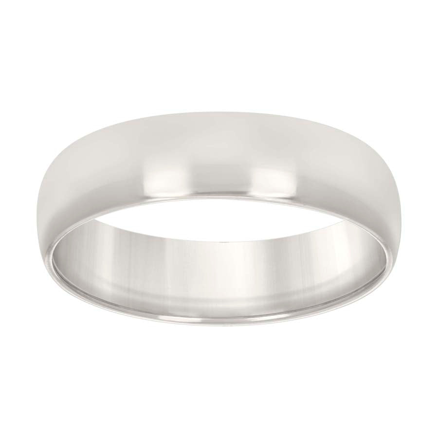 925 Silver Comfort Fit Band 7mm S5-S14 Silver Plat