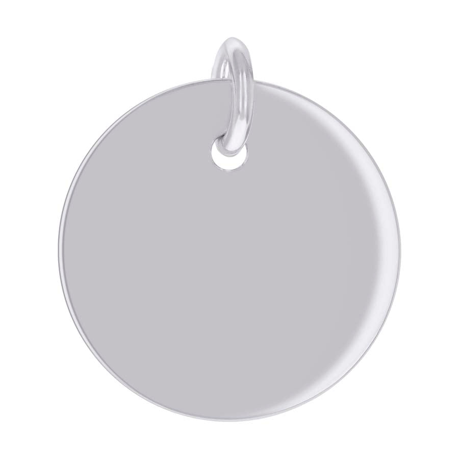925 Sterling Silver 6.5mm Pendant Silver Plated