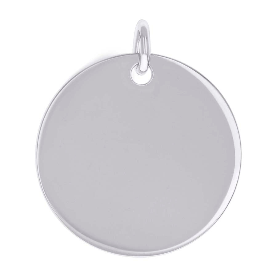 925 Sterling Silver 6.5mm Pendant Silver Plated