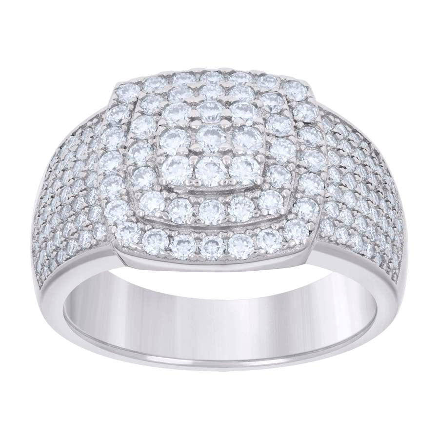 925 Sterling Silver 2.32Ctw Moissanite Ring S7-S11