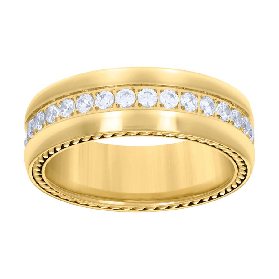Stainless Steel Cz Band 7mm S6-S12