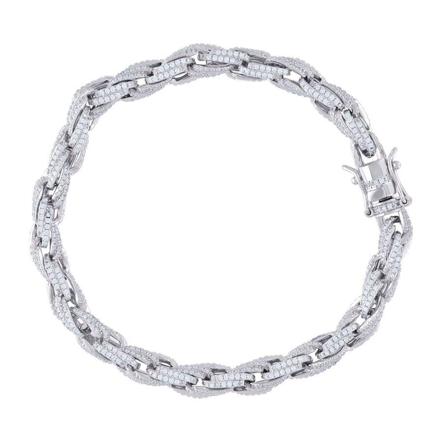 925 Sterling Silver Moissanite Necklace 6mm