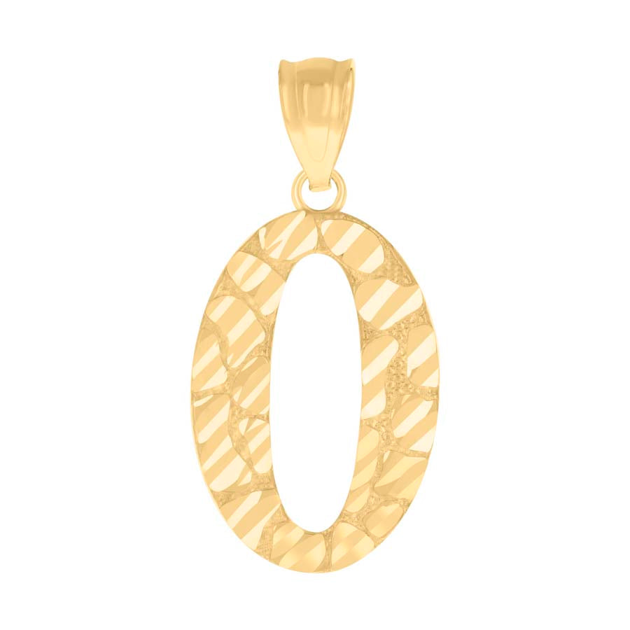10Kt Gold Number "0" Pendant