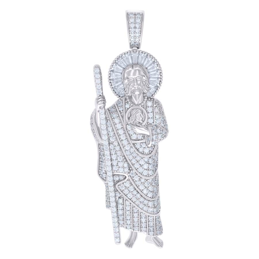 925 Silver Pendant Moissanite Ctw R:1.68, B:1.18