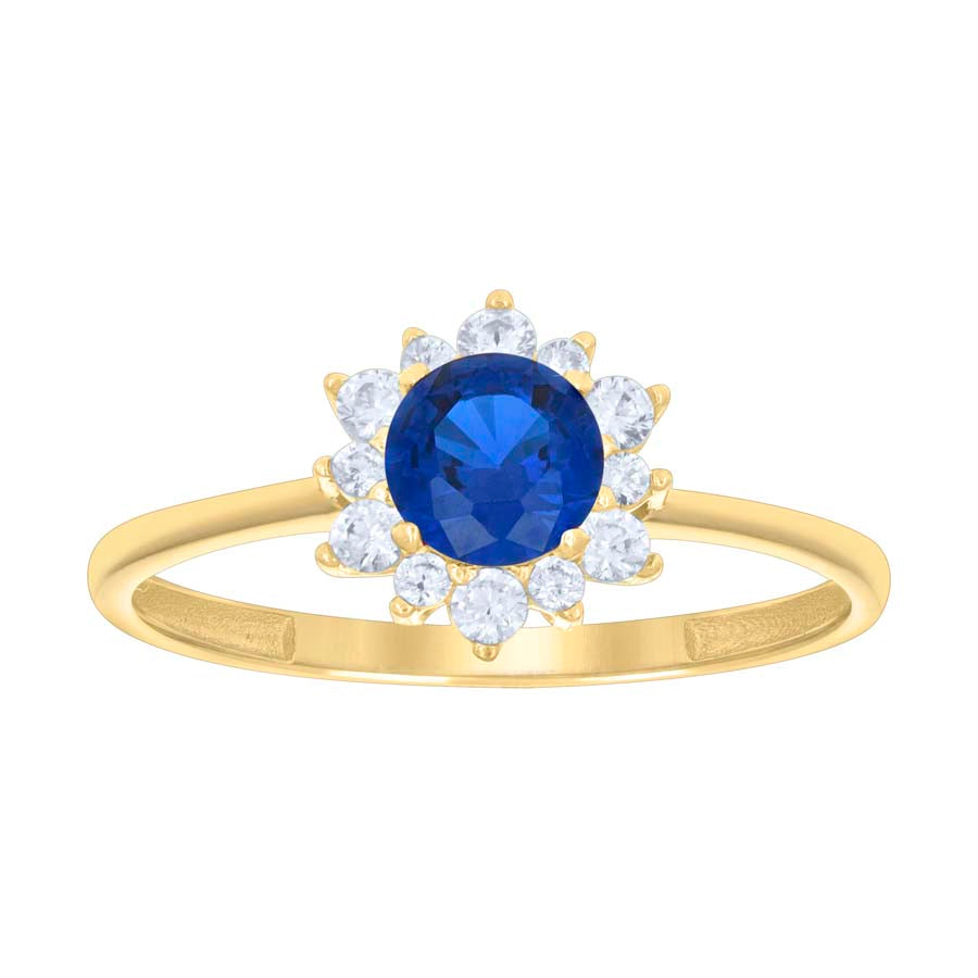 14K Gold Cz Ring