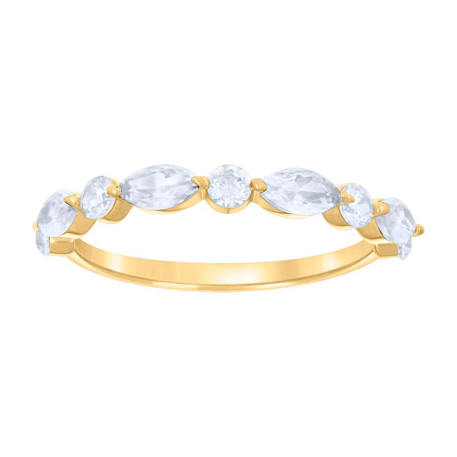 14K Gold Cz Ring