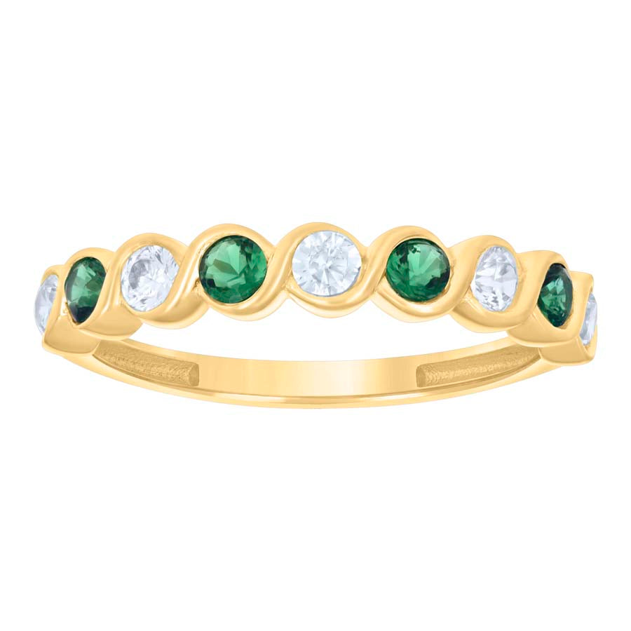 14K Gold Cz Ring