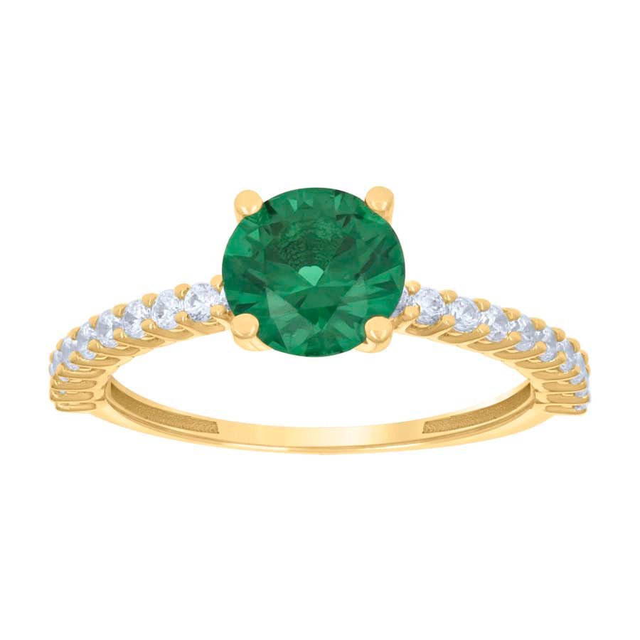 14K Gold Cz Ring