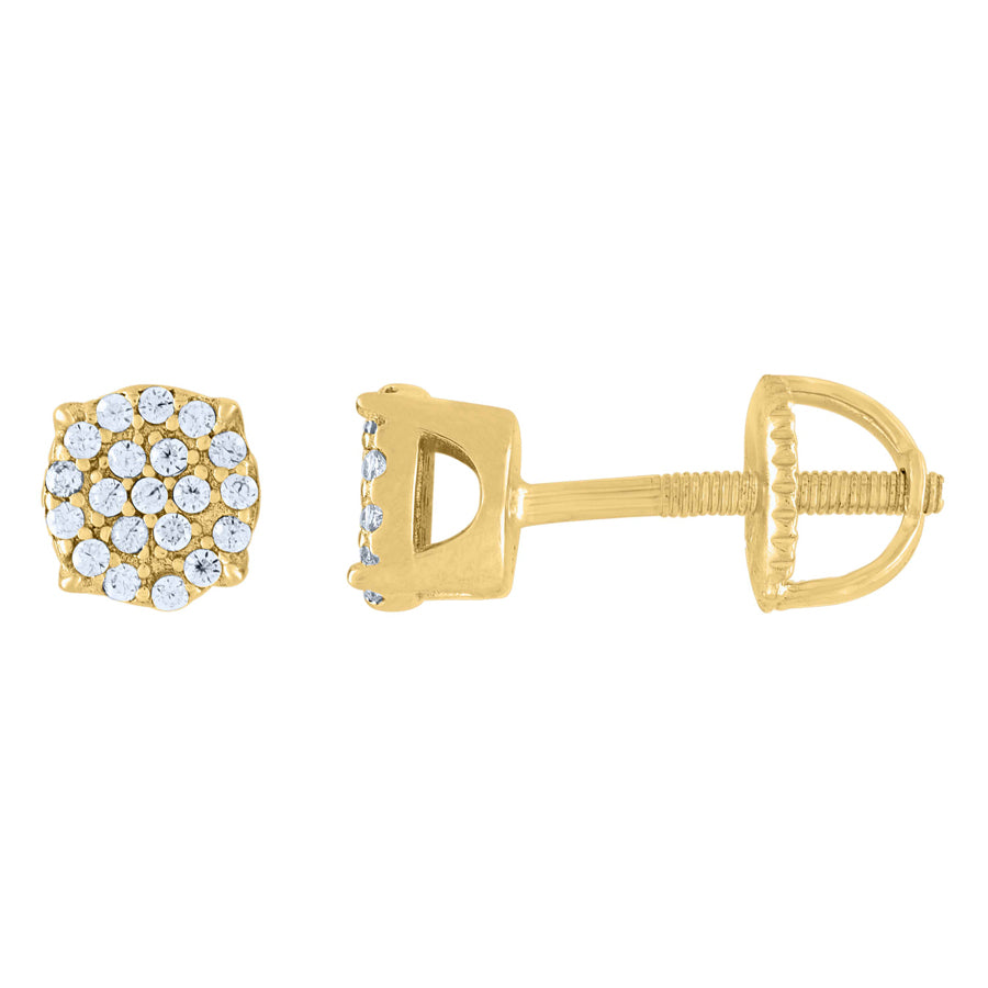 925 Silver Earrings With Moissanite Ctw 0.28