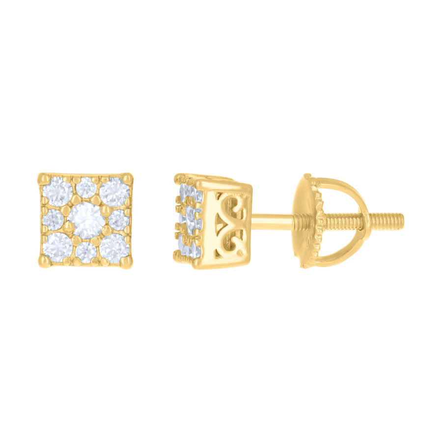 925 Silver Earrings With Moissanite Ctw 0.33