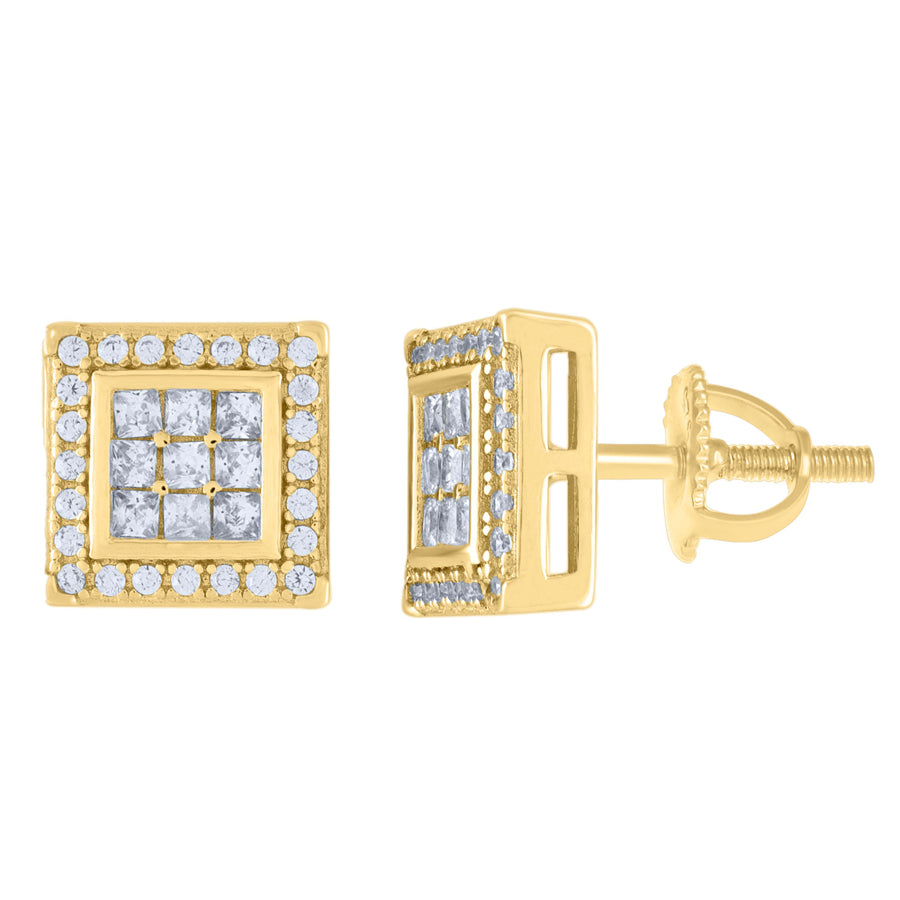 925 Silver Earrings With Moissanite Stones Ctw 0.6