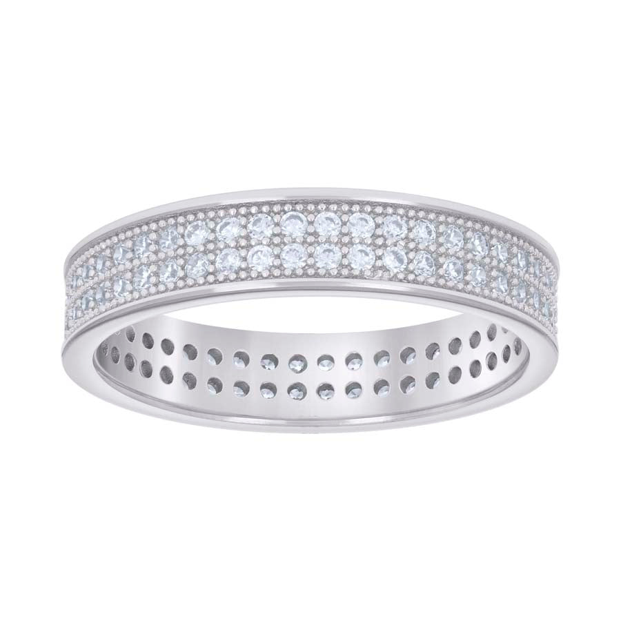 925 Sterling Silver Cz Ring S6-S9