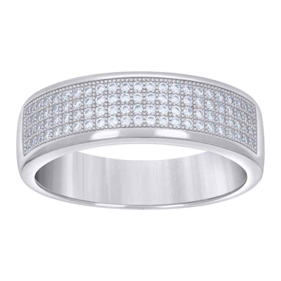 925 Sterling Silver Cz Ring S6-S12