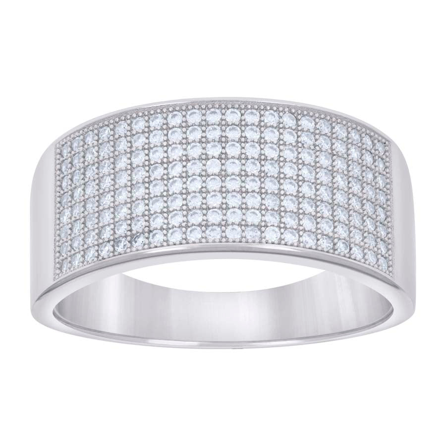 925 Sterling Silver Cz Ring S7-S12