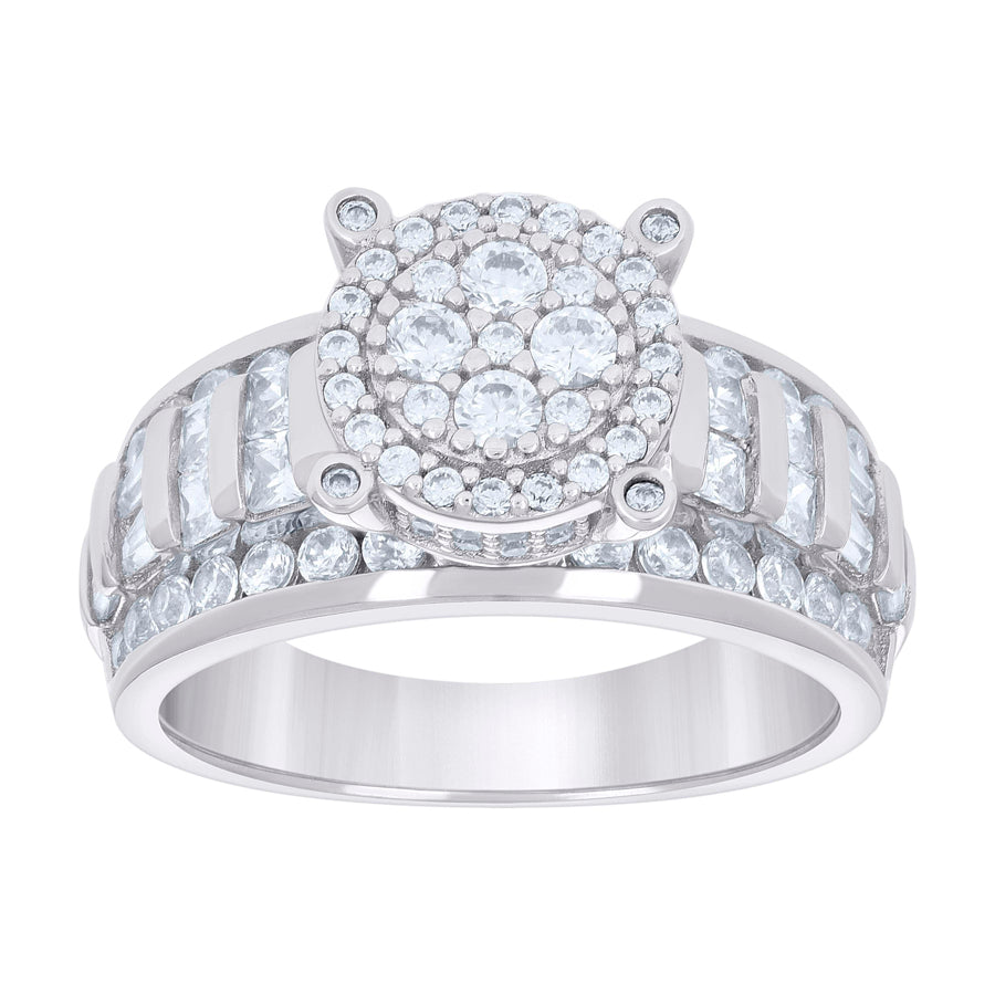 925 Sterling Silver Cz Ring S6-S9