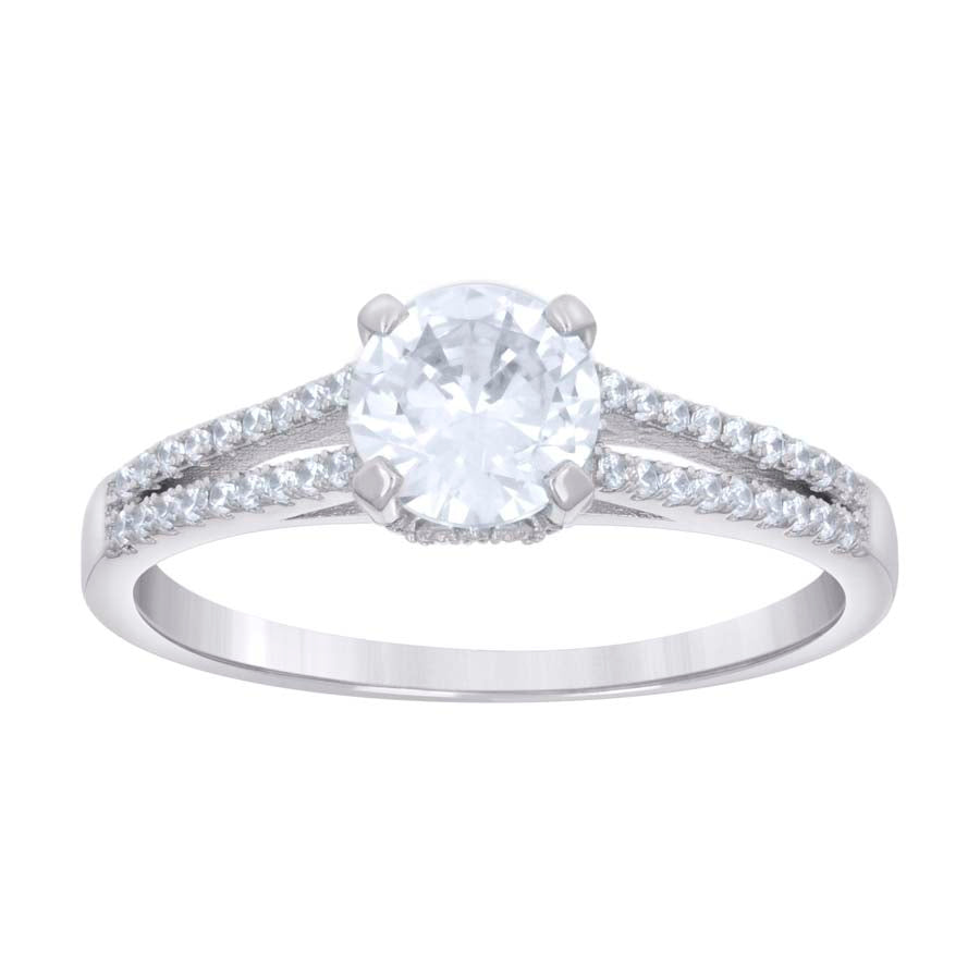 925 Sterling Silver Cz Ring S5-S9
