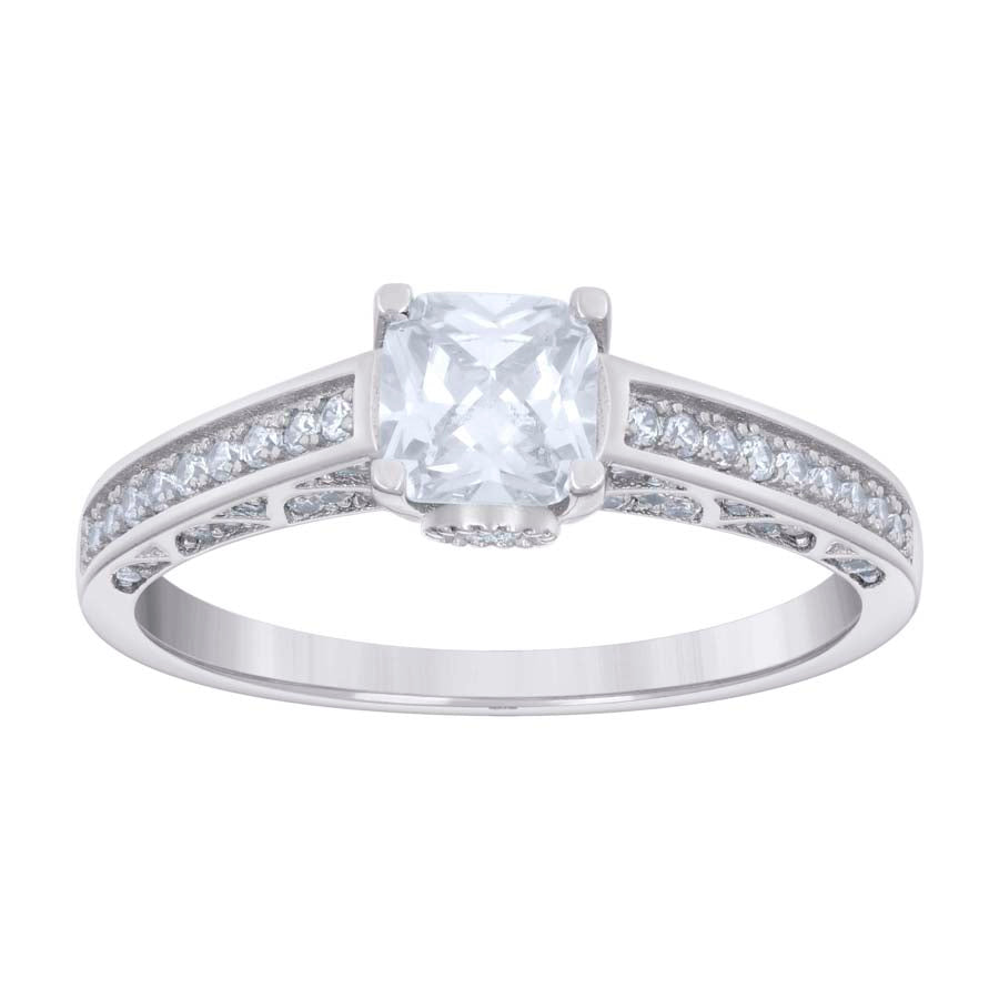 925 Sterling Silver Cz Ring S5-S9