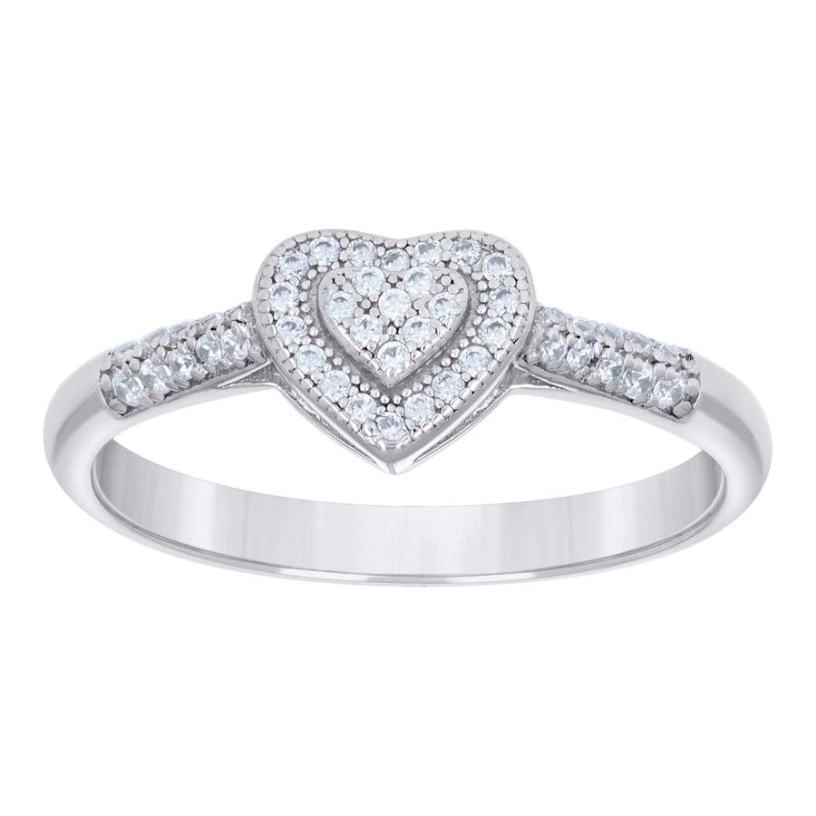 925 Sterling Silver Cz Ring-S5-10