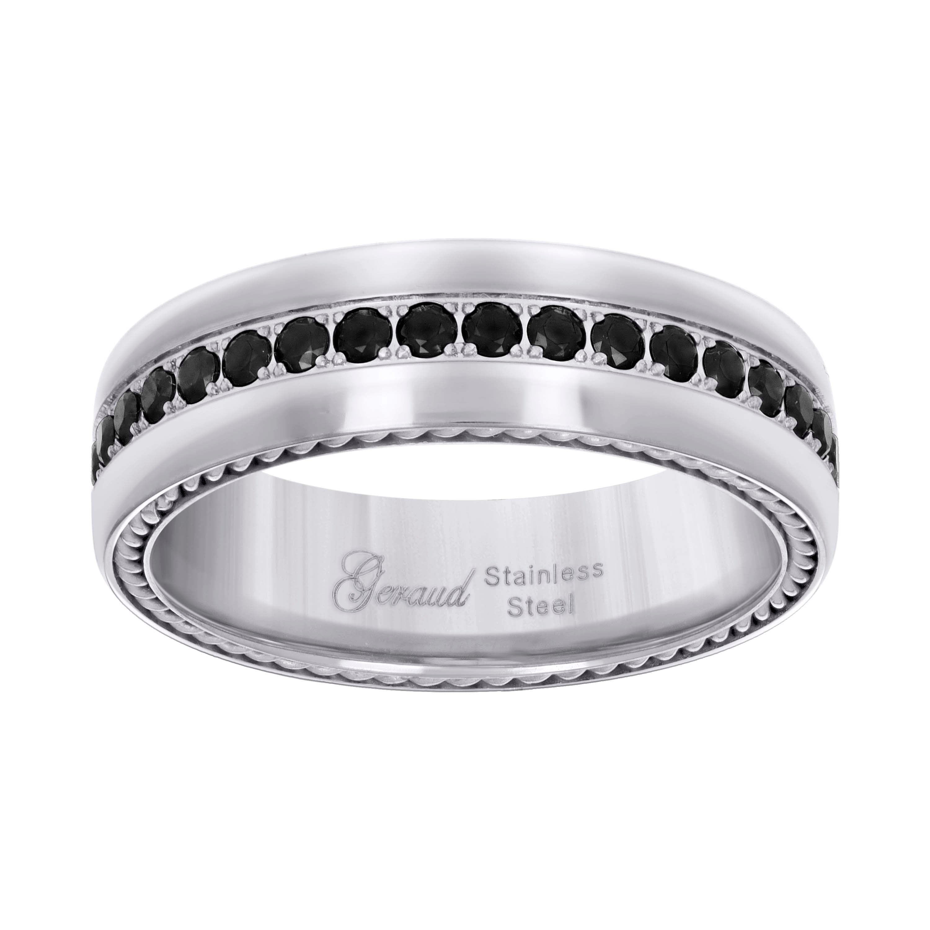 Stainless Steel Cz Band 7mm S8-S12