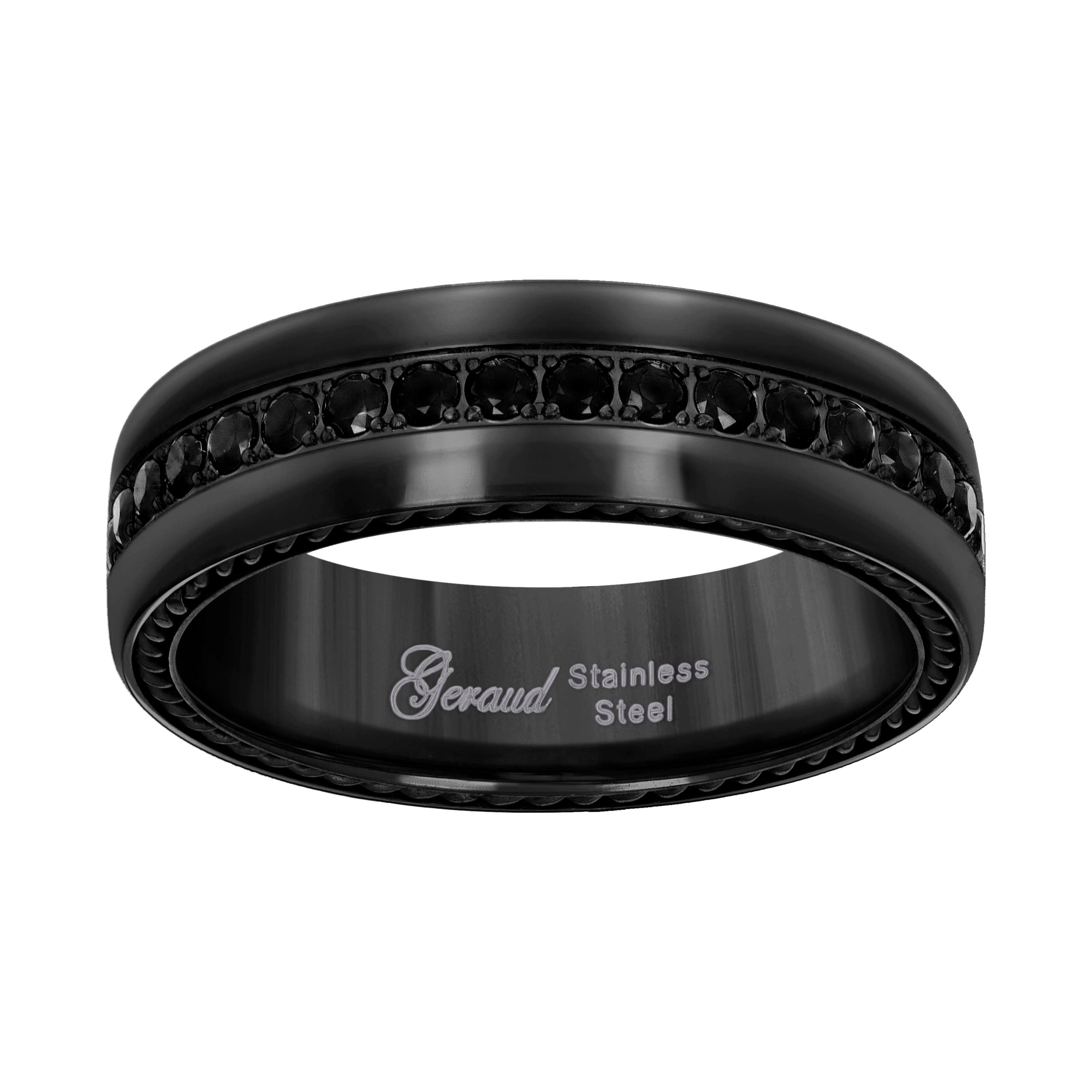 Stainless Steel Cz Band 7mm S8-12