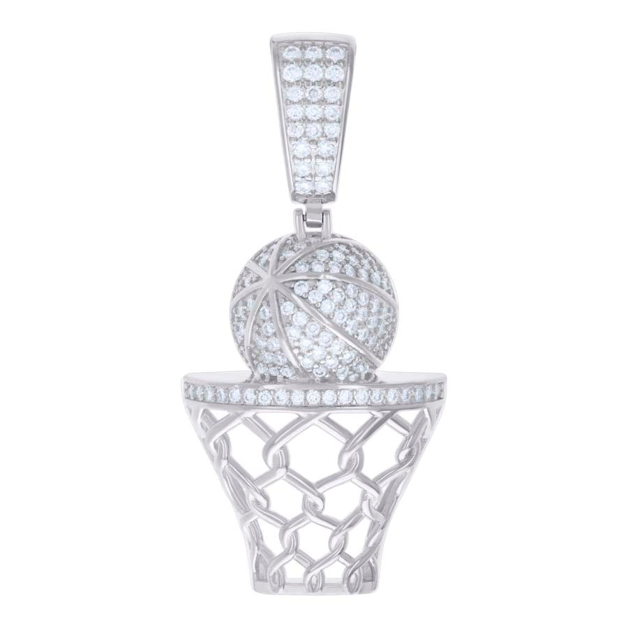 925 Sterling Silver Pendant Moissanite Ctw 1.15
